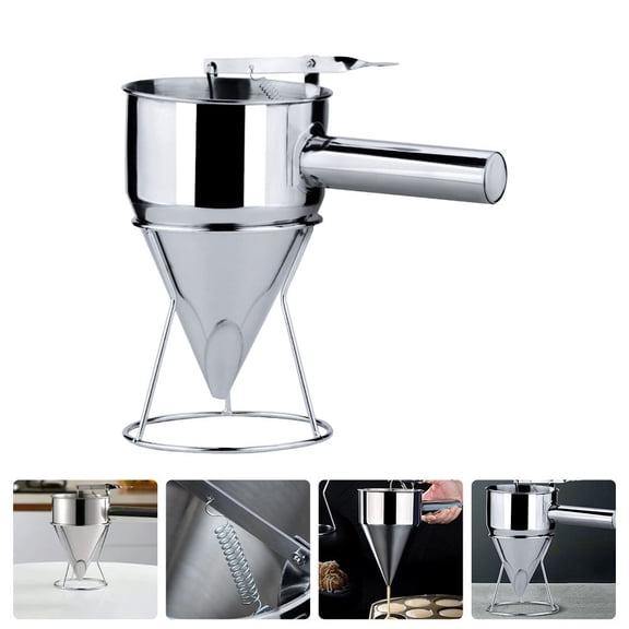 FONDOTIN Metal Funnel for Canning Funnel Stainless Steel Conical Cooking 1Set