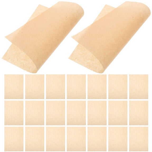 FONDOTIN Rectangular Greaseproof Wrapping Paper 25X20Cm Natural Wood Pulp for Home Users 100Sheets