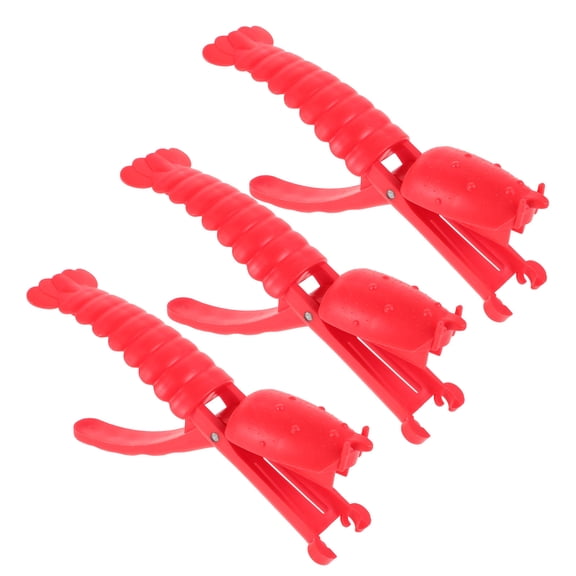 FONDOTIN Red Universal Crawfish Sheller Tool for Shrimp Effortless Shelling Family Pack Plastic 3pcs