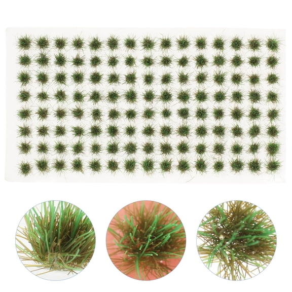 FONDOTIN Resin Grass Tuft Model for Model Building and Terrain Creation 0.4X0.4X0.6In