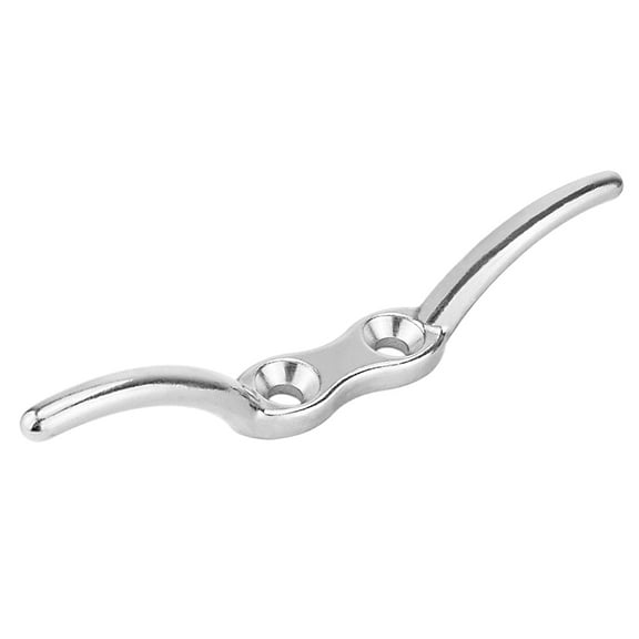 FONDOTIN Rope Cleat 2Pcs Silver Stainless Steel for Boat Tie Down Cleats Marine Yacht