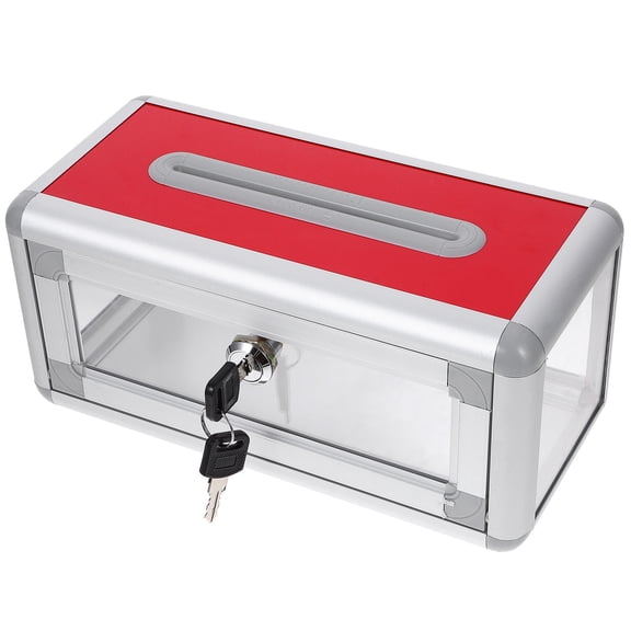 FONDOTIN Card Holder with Lock, Desktop Organizer for Office Storage and Keeping