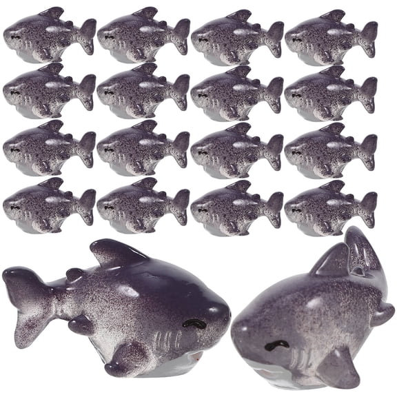 FONDOTIN Sharks Terrarium Decor Resin 30Pcs 1.1X0.7X0.7In Home Decoration for Study