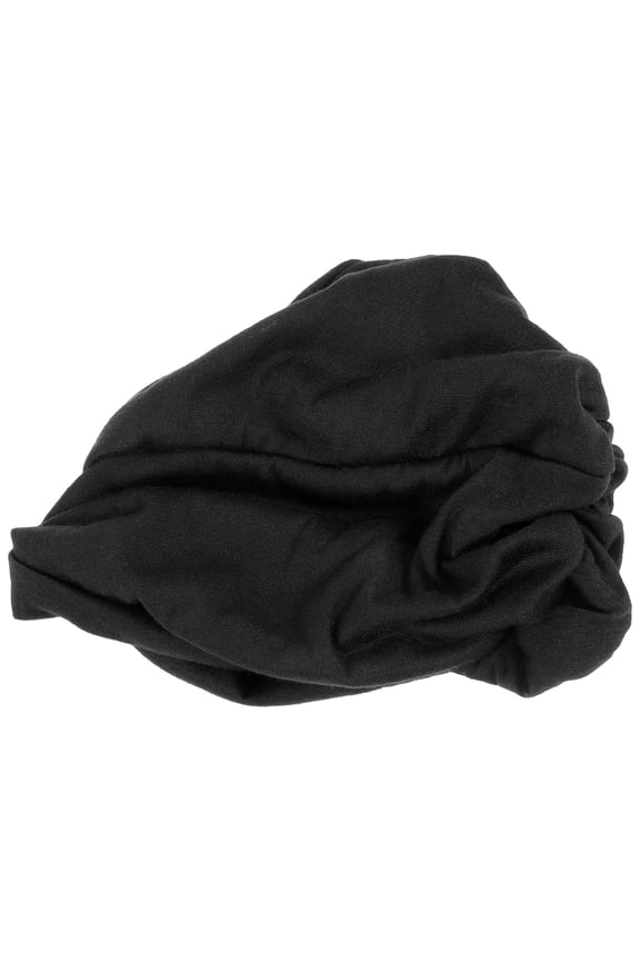 Silk Cap for Sleeping Turban Hat Black 1Set Hair Protection for Women