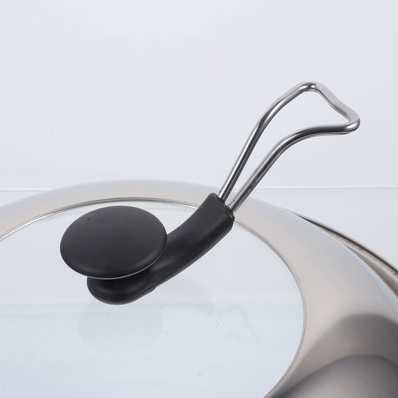 FONDOTIN Pot Lid Easy to Open Stainless Steel Silver 1Set 14.6In