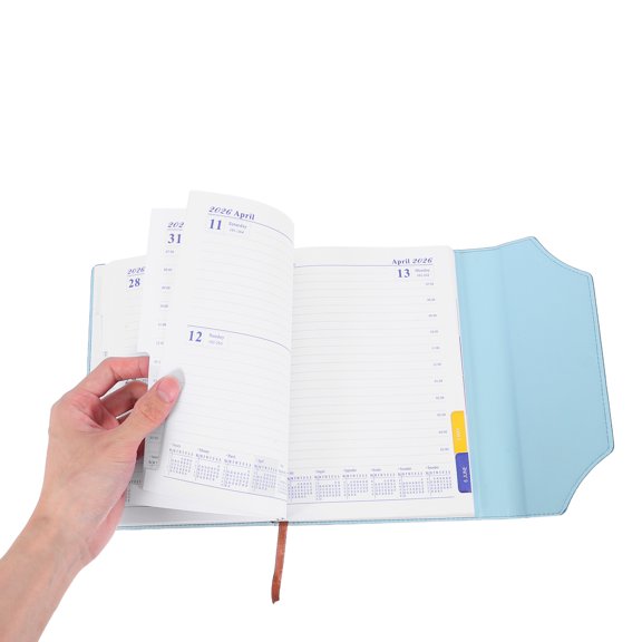 FONDOTIN Sky Blue Undated Weekly Planner Notebook for Office Daily Schedule and Monthly Reflection