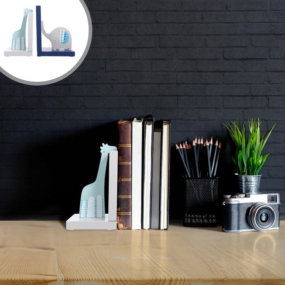 FONDOTIN Sky Animal Cartoon Bookends, Wooden Book Stoppers for Organizing Books in Office, Study Room, Home Decoration