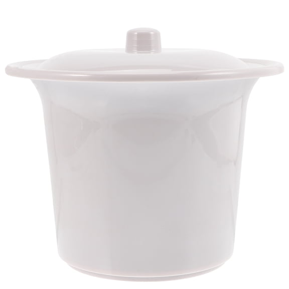 FONDOTIN Portable Urinal Pot with Lid Grey Plastic Easy to Clean Home Use 1Set