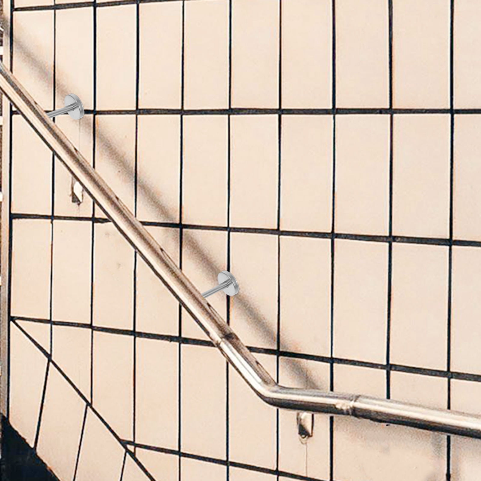 FONDOTIN Stainless Steel Handrail Corner Connector Silver 1Set 8.2x1 ...