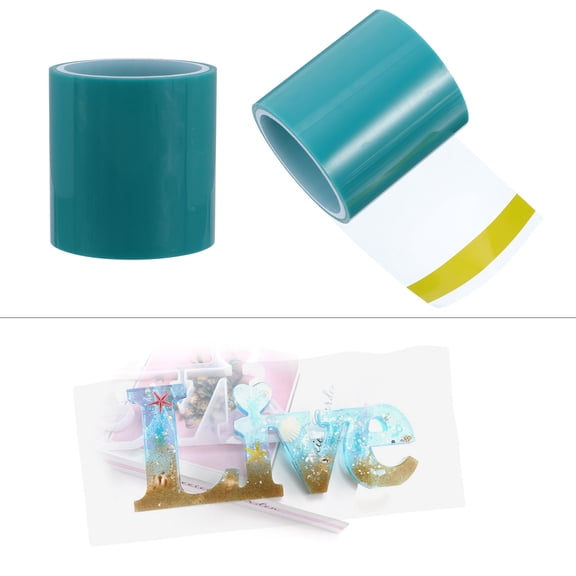 FONDOTIN Tape to Resist Resin Casting for Diy Projects 196.50X1.97X0.04in Blue