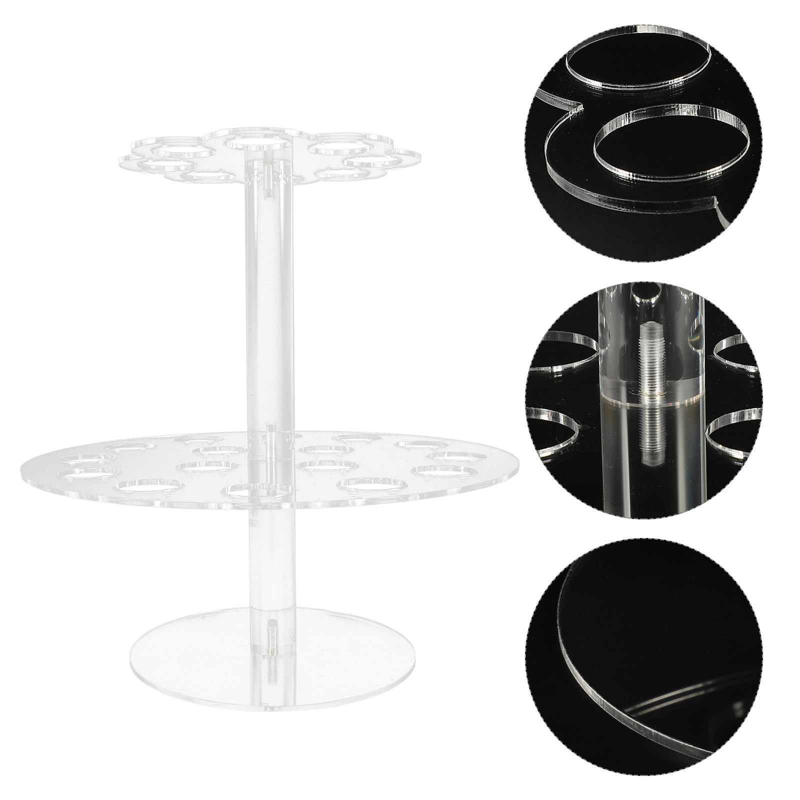 FONDOTIN Transparent Acrylic Ice Cream Cone Rack with Iron Frame for ...