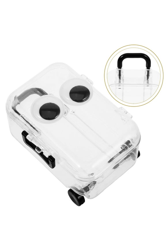 Mini Convenient Storage Suitcase Mini Luggage Shaped Box Plastic 1Set