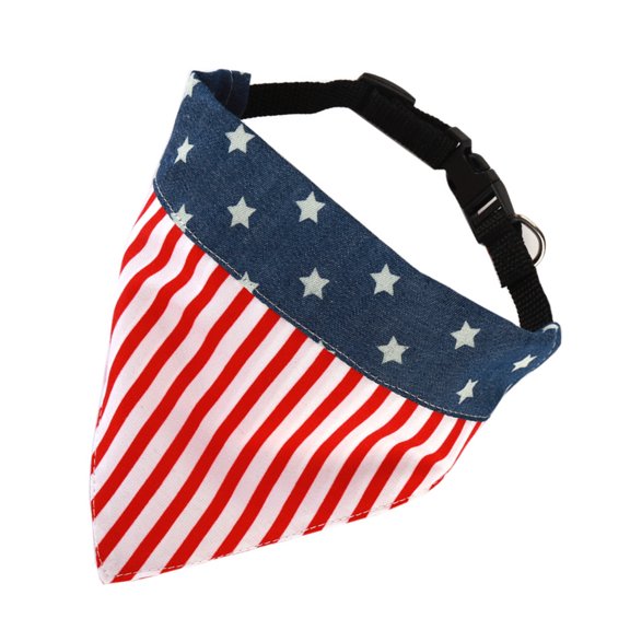 FONDOTIN Triangle Pattern Dog Collar Bib in Multicolor Cotton Material for Pet Decoration