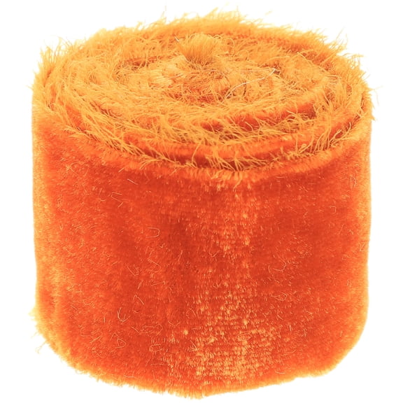 FONDOTIN Durable Orange Velvet Ribbon for Wrapping and DIY Craft Accessories