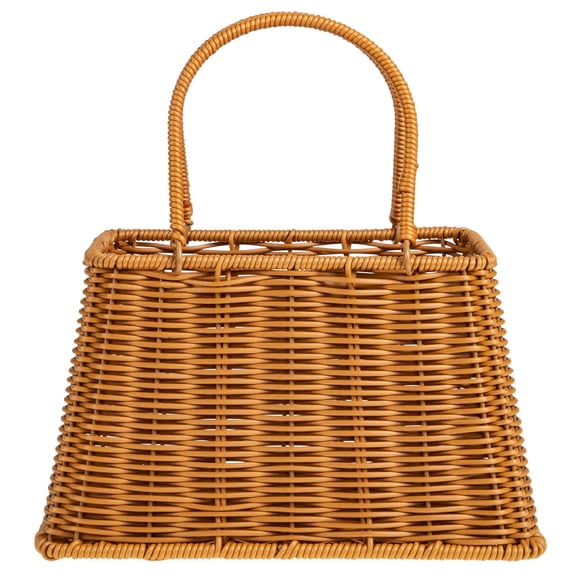 FONDOTIN Woven Flower Basket for Home Decorative Storage Chocolate Portable Handheld Basket