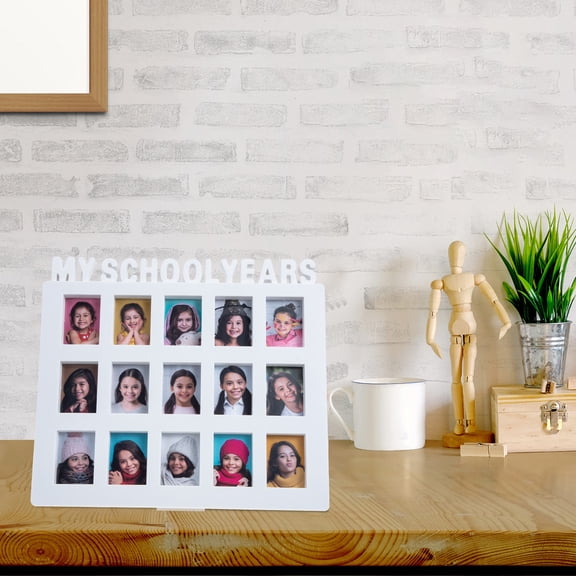 FONDOTIN Tabletop Display Frame in White for Home Use Showcases School Memories