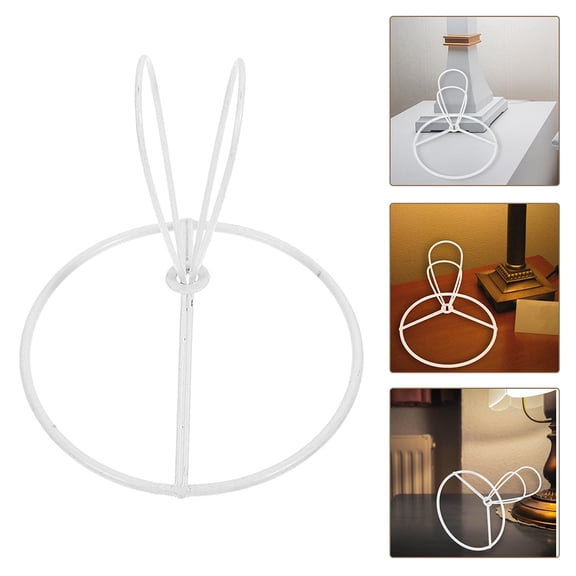 FONDOTIN White Lamp Shade Holder Ring Multipurpose Frame for Table Lights and Chandelier Fixtures