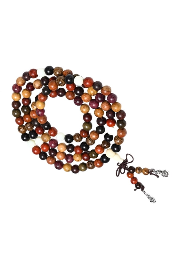 Prayer Bead Bracelet Wooden Bead Bracelet Brown Wood 1Pack
