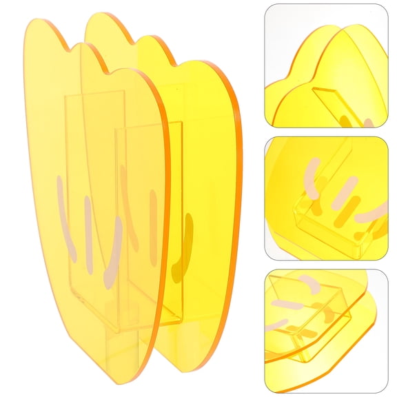 FONDOTIN Decorative Yellow Acrylic Flower Vase for Living Room and Floral Arrangements