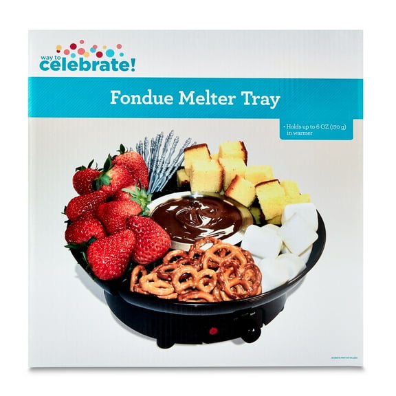 6-Ounce Aluminum Electric Fondue Melter Tray, Black, by Way To Celebrate
