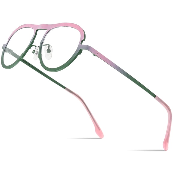 FONEX Colorful Titanium Glasses Frame Men Pilot Optical Eyeglasses ( 85800 Pink )