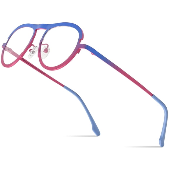 FONEX Colorful Titanium Glasses Frame Men Pilot Optical Eyeglasses ( 85800 Red )