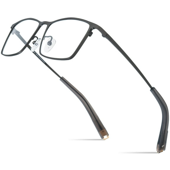 FONEX Pure Titanium Glasses Frame Men Square Eyeglasses Optical Eyewear(85874 Gray C3)