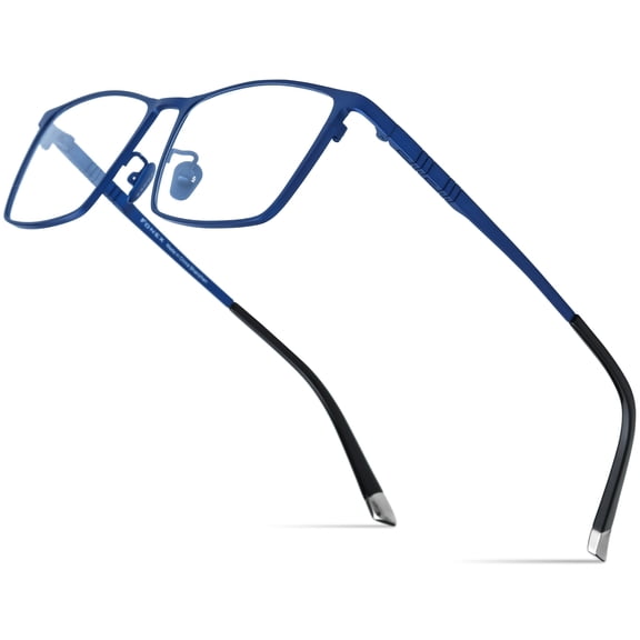 FONEX Titanium Eyeglasses Frame for Men,Square Eyewear Full Optical Glasses
