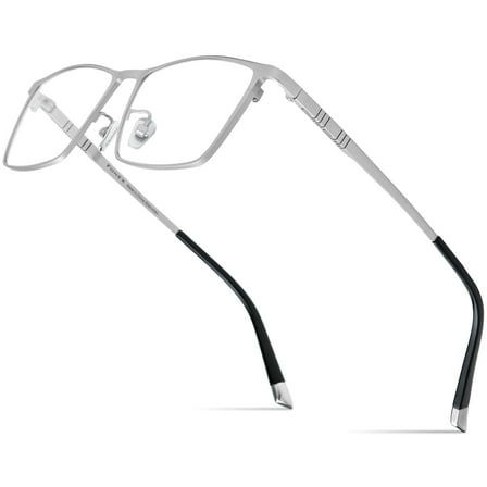 FONEX Titanium Eyeglasses Frame for Men,Square Eyewear Full Optical Glasses