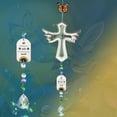 thumbnail image 1 of FONMY Cross Pet Sympathy Gift Dog Memorial Wind Spinner Dog Memorial Suncatcher Gifts for Dog Lovers Stainless Steel Wind Chime-Silver-24 in, 1 of 6