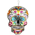 thumbnail image 1 of FONMY Kinetic 3D 12inch Mandala Silver Sugar Skull Wind Spinner, 1 of 5