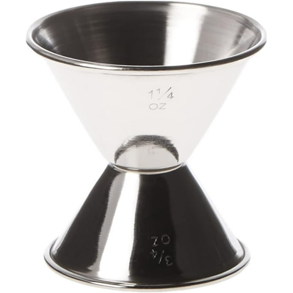 FONTEME Stainless Steel 3/4 by 1-1/4 oz Jiggers | Great For Home And Bar Use [2PK]