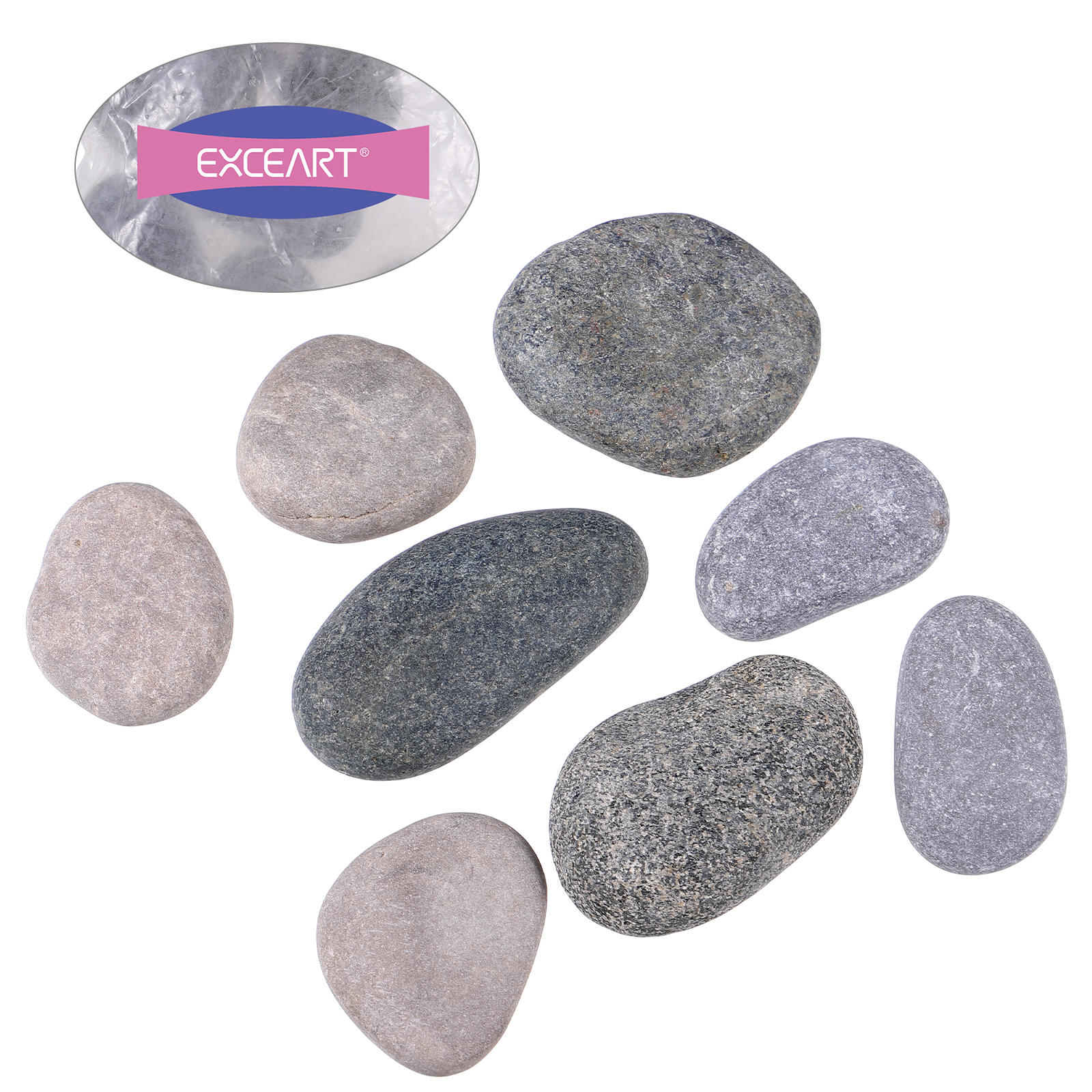 FONWILYO 16Pcs Crafting Rocks Pebbles for Home and Outdoor Use in ...