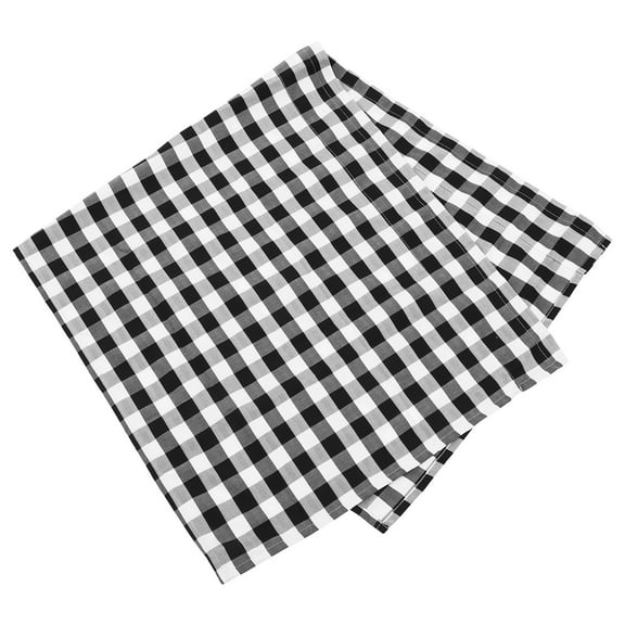 FONWILYO 1Pack Checkered Kitchen Curtains for Home Decoration 11.8x24in