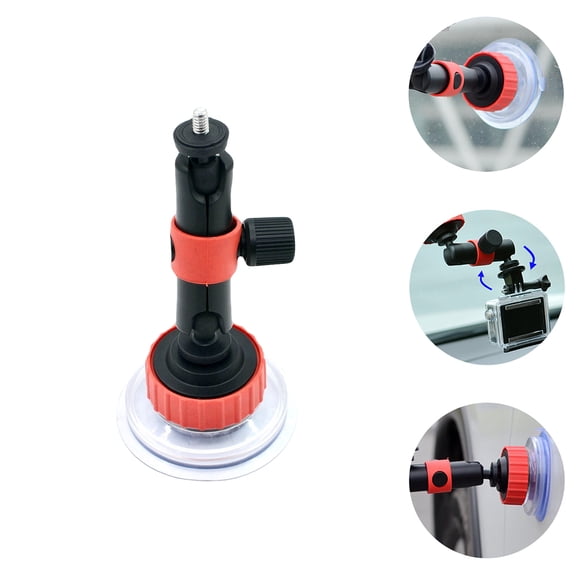 FONWILYO Black ABS Suction Camera Mount, Rotating Head, Strong Compatibility, Car Windshield