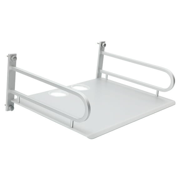 FONWILYO 1Pcs Household Wall Shelf Router Storage Rack Silver Wall Mount Storage Organizer For Homeowners Renters