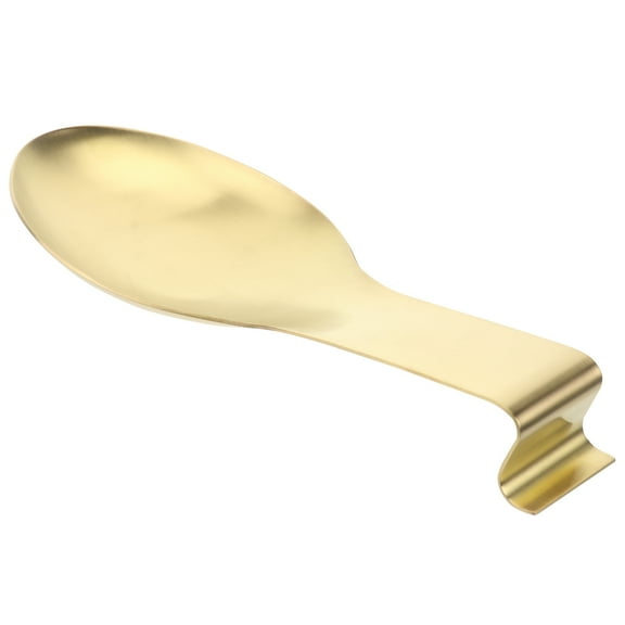 FONWILYO 1Set Golden Metal Spoon Rest for Cooking and Dinner Preparation in Home Kitchens