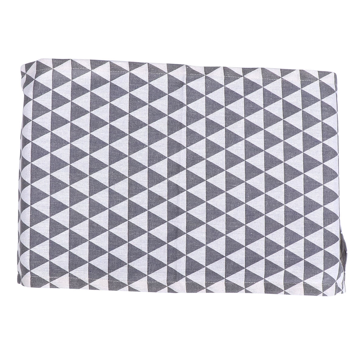FONWILYO 1Set Grey Cotton Linen Dust Cover for Microwave Oven Triangle Shape Dustproof and Moisture Reduction 30x90cm