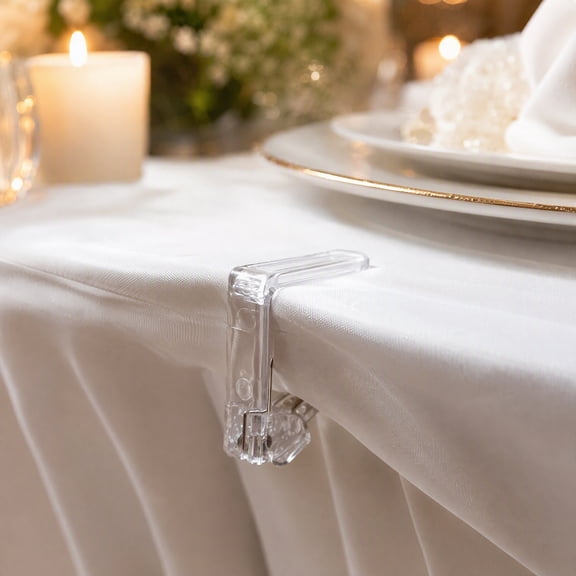 FONWILYO 20Pcs Clear Tablecloth Holders with Strong Grip for Home Party and Picnic Use