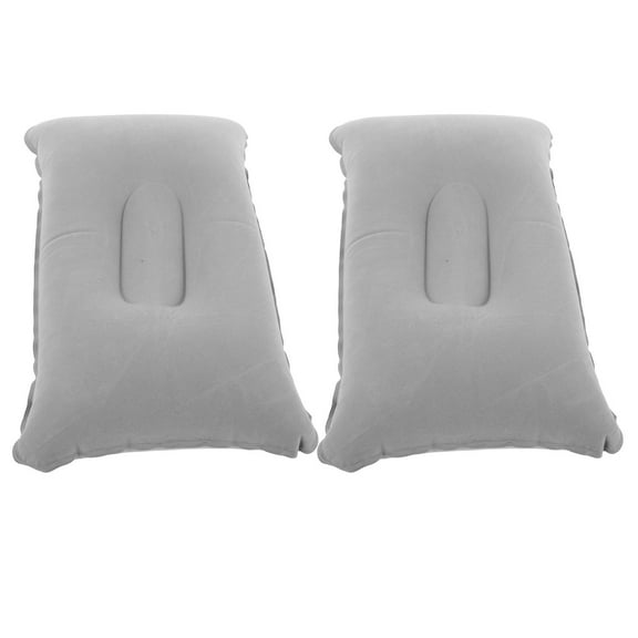 FONWILYO 2Pcs Inflatable Pillow Grey for Camping and Travel Support for Head and Neck
