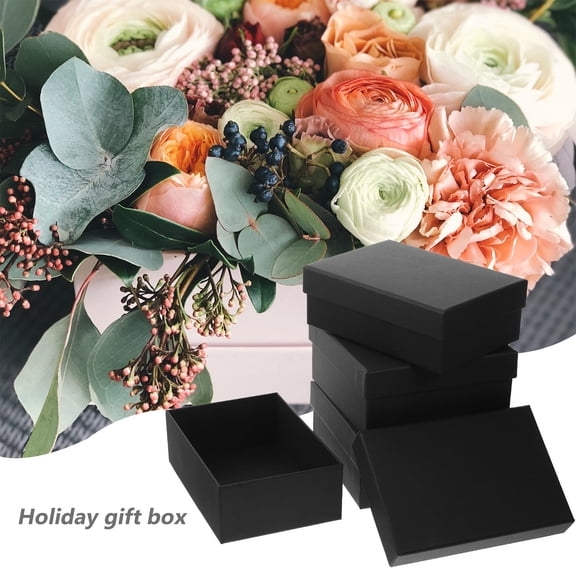 FONWILYO 4Pcs Card Boxes for Wedding in Black 15x15x7in