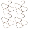 thumbnail image 1 of FONWILYO 4Pcs Ladies Scarf Hangers Heart Shape Hanger Iron Modern Minimalist Closet Organization, 1 of 8