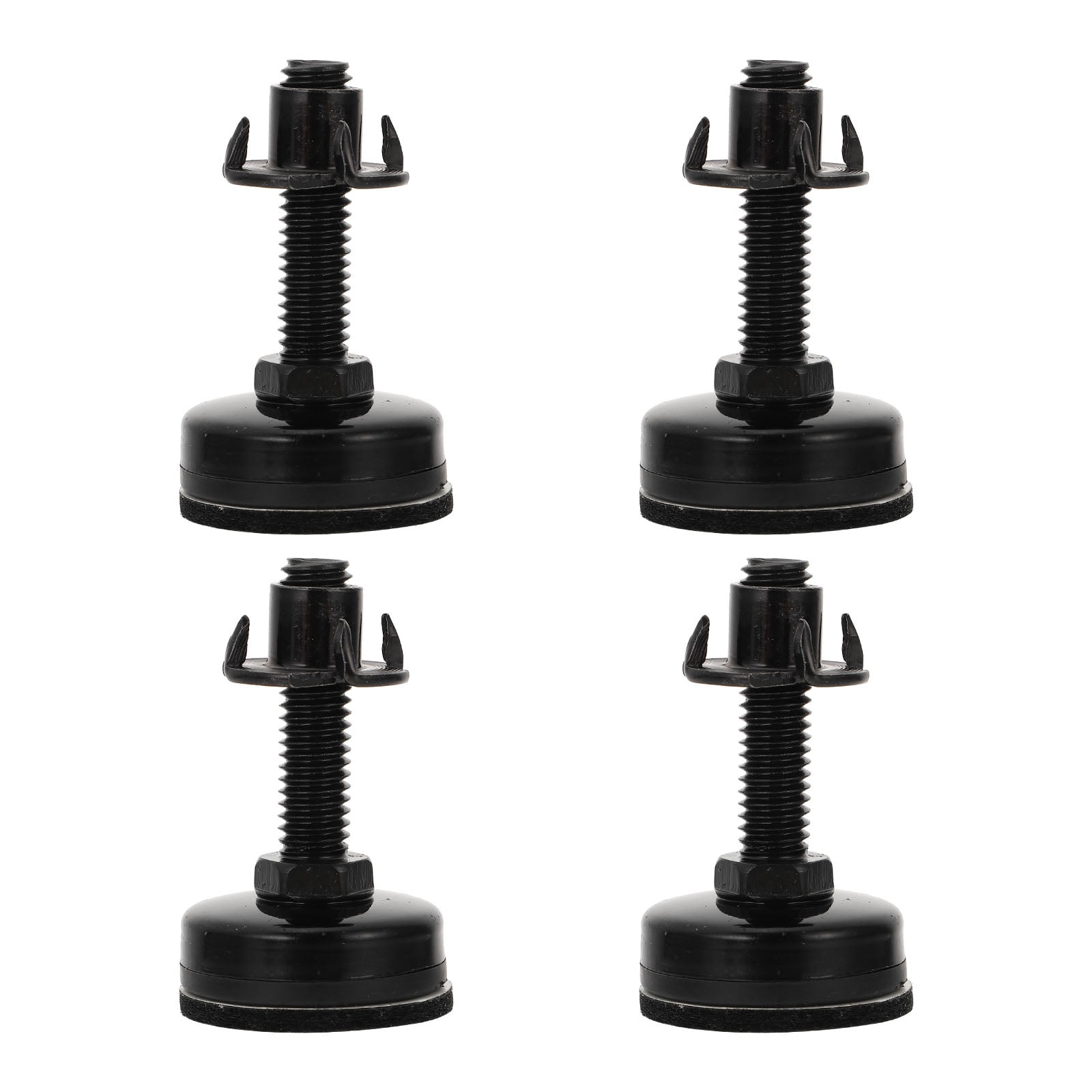 FONWILYO 4Pcs Table Leg Risers Heavy Duty Carbon Steel Nylon Black ...