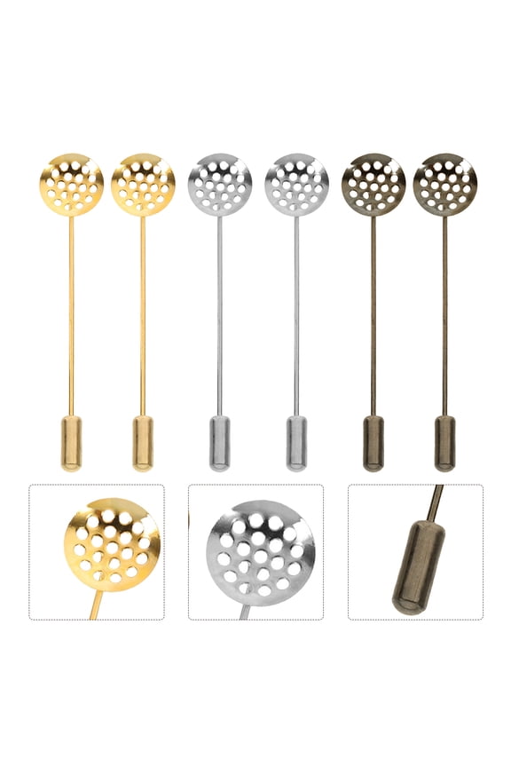 6Pcs Hat Pin Round Metal Pin for Parties and Weddings Zinc Alloy