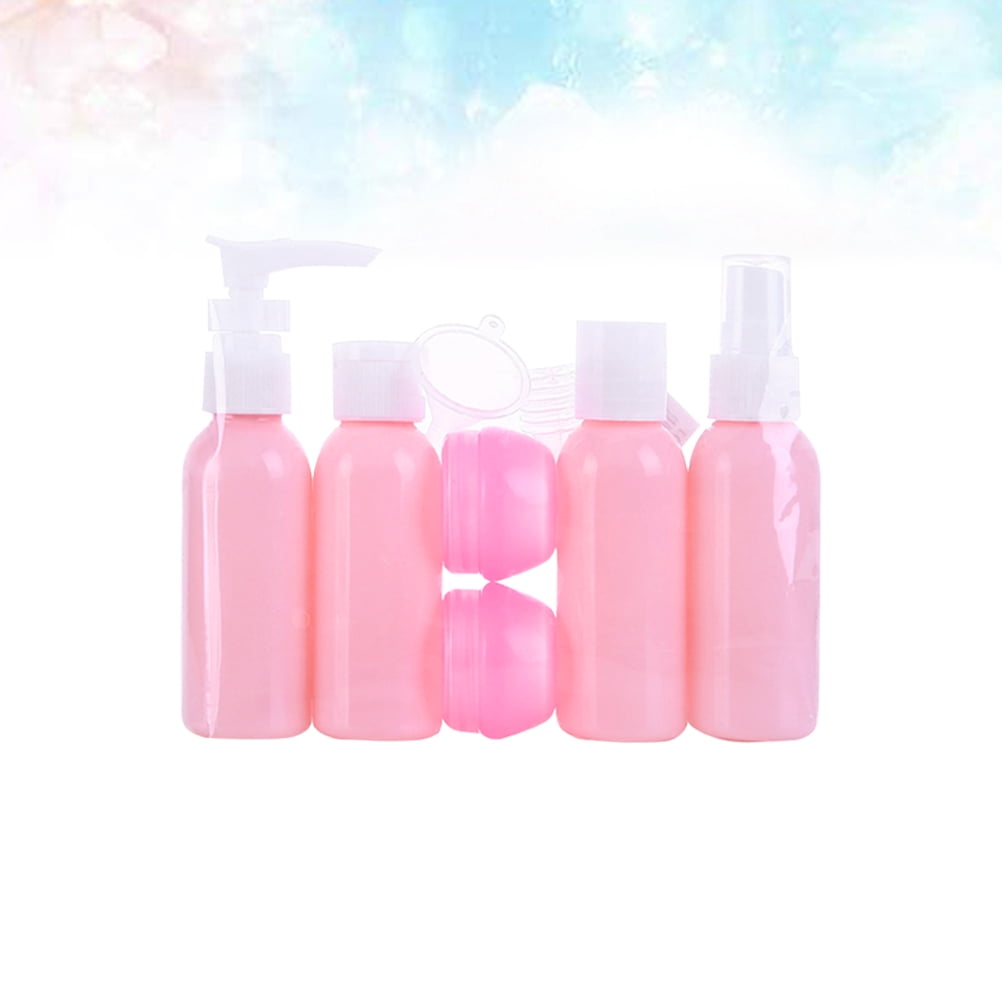 FONWILYO 6Pcs Pink Round Refillable Travel Bottles for Shampoo and Other Toiletries