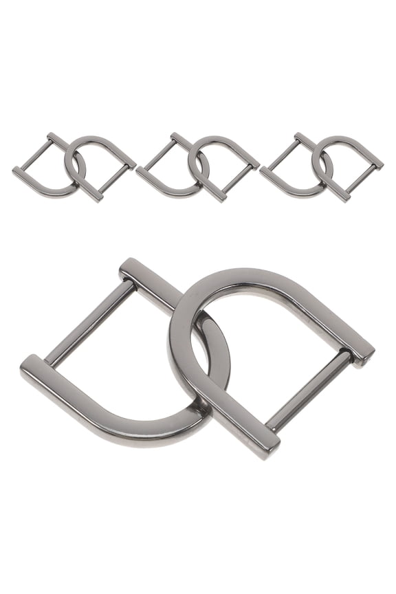 8Pcs D-Shape Zinc Alloy D-Rings Screw in Shackle for Bags Keychains Pet Collars 0.94X0.83X0.20in