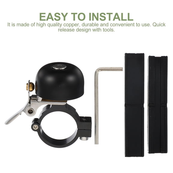 FONWILYO Bike Horn for Cyclists in Black Copper with Crisp Sound and Design 1 Pc