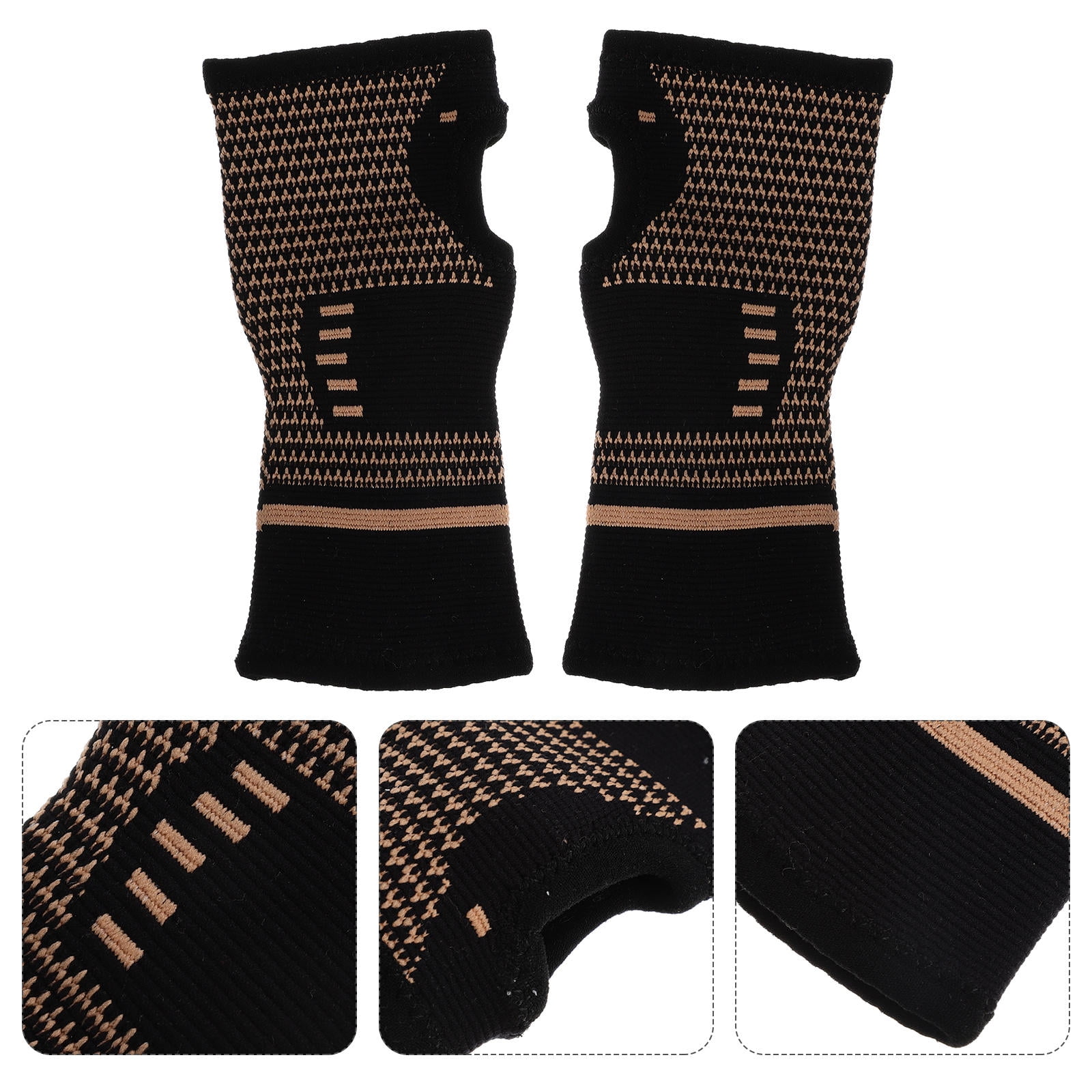 Black Hand Support FONWILYO Black Hand Brace for Protection Made of Copper and Nylon ...
