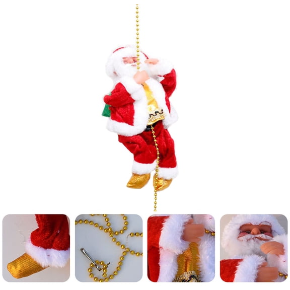 FONWILYO Climbing Rope Old Man Doll Toy 1PC Assorted Color PVC Cloth Christmas Ornaments Pendant Ornaments