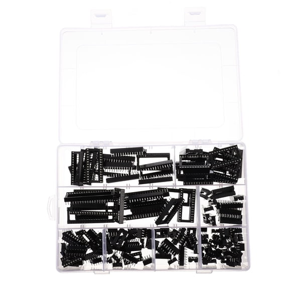 FONWILYO Durable Ic Chip Sockets ABS Black for Computer and Daily Assembly 150Pcs